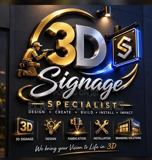3D & 2D Signboards in Accra by ELROY TECH AND SIGNS - 1