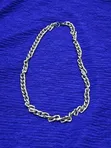 Silver Tone Curb Chain Necklace - 2