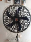 18-Inch Standing Fan - Black with Blue Blades - 1