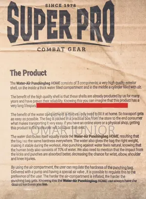 Super Pro Hanging Punching Bag
