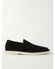 Loro Piana Summer Walk Loafers - Black Suede - 2
