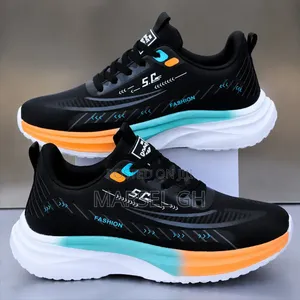 Unisex Black & Orange Sneakers