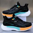 Unisex Black & Orange Sneakers - 1