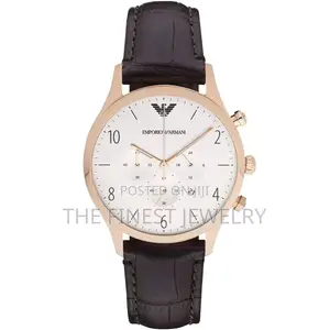 Emporio Armani Watch AR1916 - Men's Brown Leather