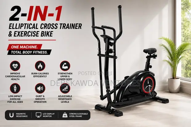 Bodyfit 2-in-1 Elliptical Bike - 1