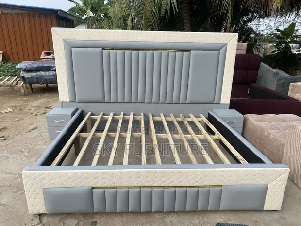Elegantia Oversized Bed Frame with Side Drawers - 1
