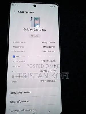 Samsung Galaxy S26 Ultra 5G 256GB Blue