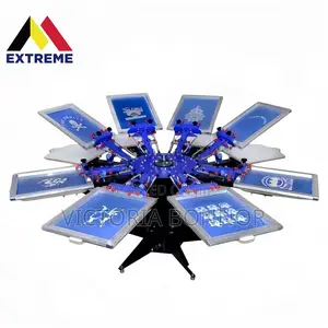 6-Color/6-Station Manual Screen Printing Machine