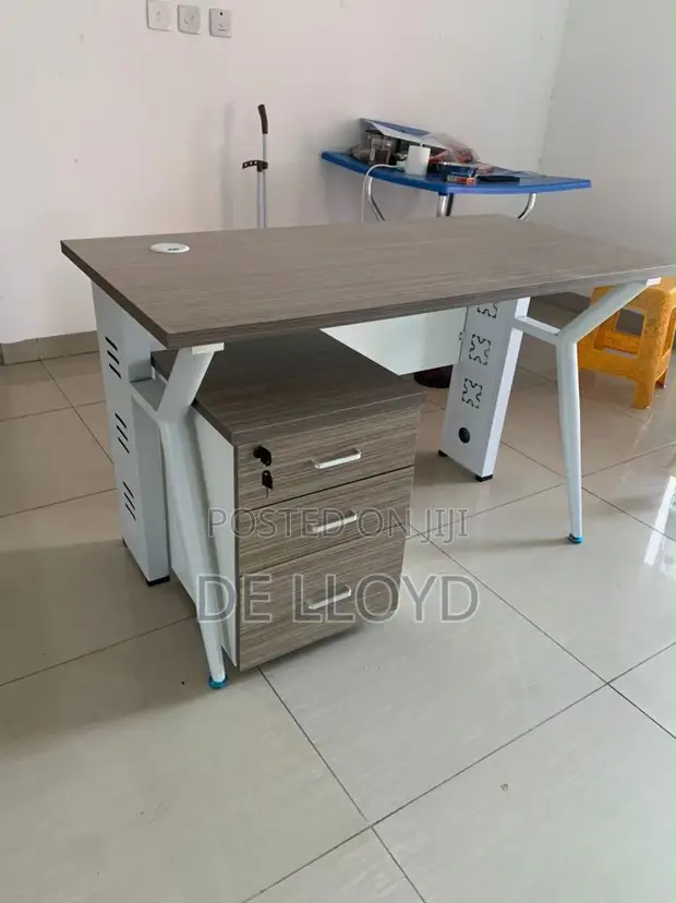 120x60cm Office Table with Cabinets - 1