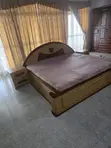 Double Bed with Orthopedic Mattress & Side Cupboards - 1