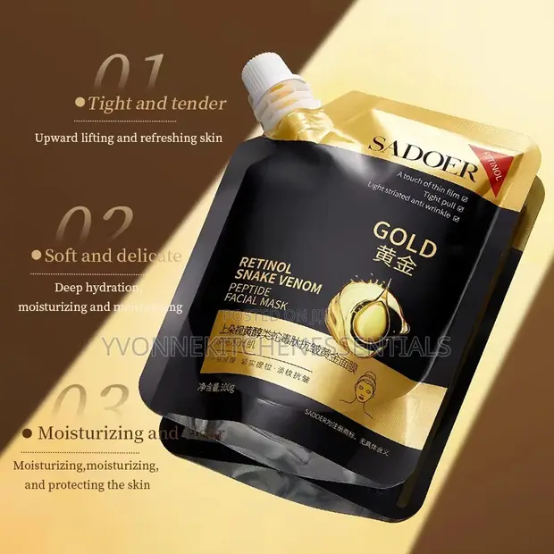 Retinol Gold Snake Venom Peptide Peel Off Mask - 1