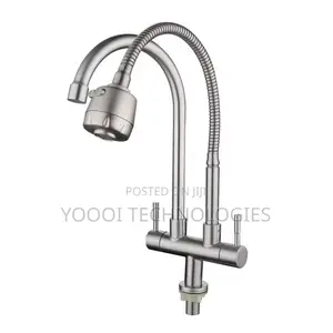 Stainless Steel Dual Kitchen Faucet with Filter Water Option