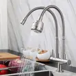 Stainless Steel Dual Kitchen Faucet with Filter Water Option - 4