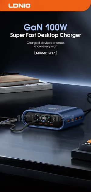 LDNIO 100W 8-Port Desktop Charger with TFT Display