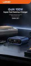 LDNIO 100W 8-Port Desktop Charger with TFT Display - 1