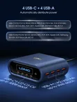 LDNIO 100W 8-Port Desktop Charger with TFT Display - 2