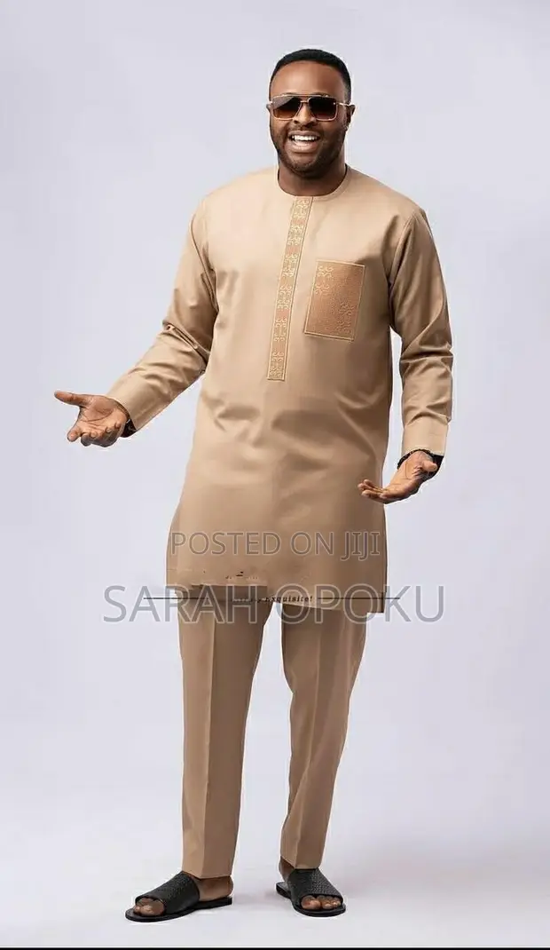 A&D Men's Tan Kaftan - 1