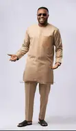 A&D Men's Tan Kaftan - 1