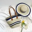 Woven Bag and Hat Set - 2