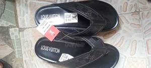 Louis Vuitton Men's Designer Slippers - Classic Black