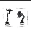 Car Mobile Phone Holder with Suction Cup & Vent Clip - 3