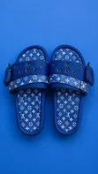 Louis Vuitton Unisex Slides - Black Logo Batik - 2