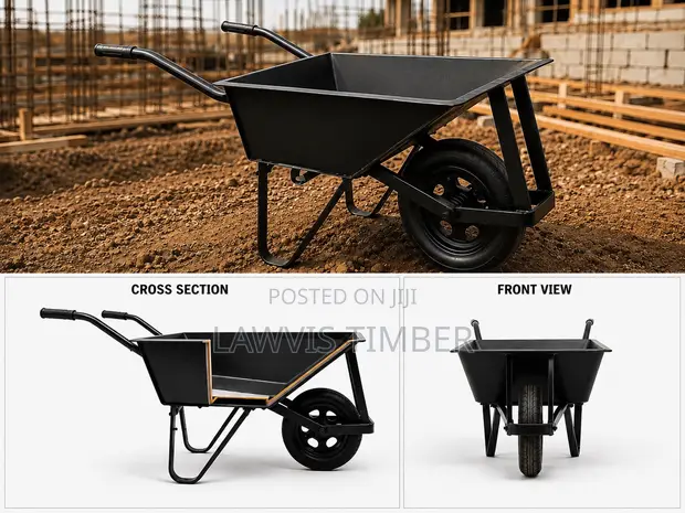 Heavy Duty Construction Wheelbarrow - 1