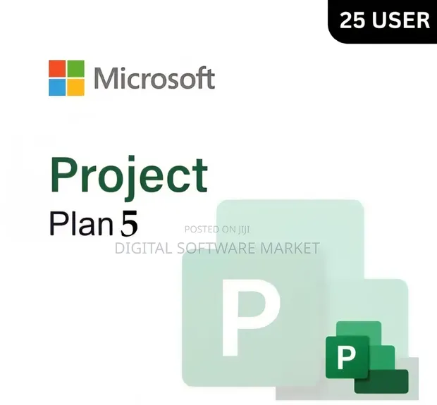 Microsoft Planner and Project Plan 5 - 25 Users, 1 Year Subscription - 1