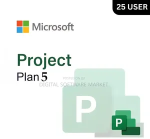 Microsoft Planner and Project Plan 5 - 25 Users, 1 Year Subscription