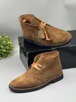 Clarks Men's Suede Leather Desert Boots (Brown) - 5