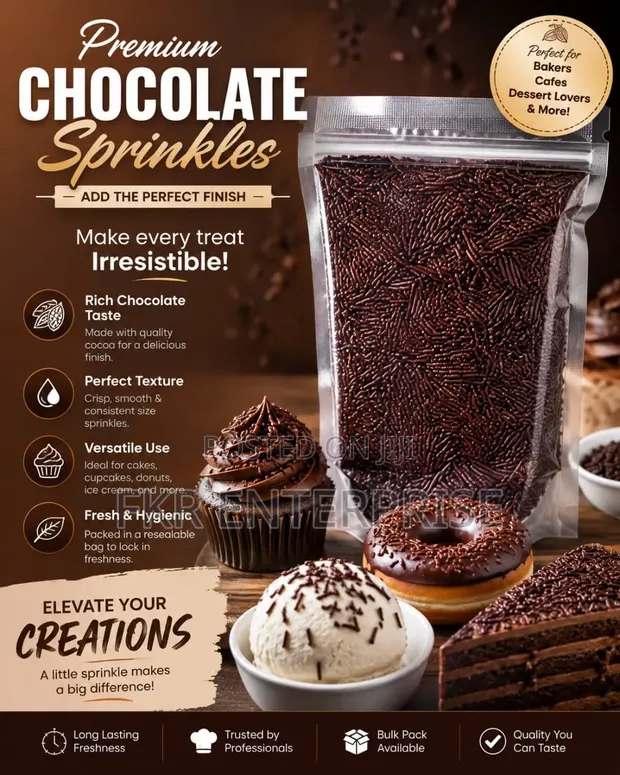 Chocolate Sprinkles for Ice Cream & Cake - 1