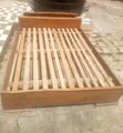 Standard Wooden Double Bed Frame with Slabs - 1
