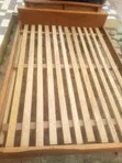 Standard Wooden Double Bed Frame with Slabs - 4