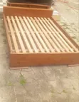 Standard Wooden Double Bed Frame with Slabs - 5