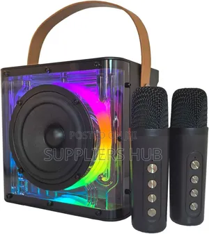 Portable Bluetooth Karaoke Speaker with 2 Wireless Microphones