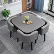 Modern 5-Piece Dining Set with 4 Chairs - 1