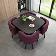 Modern 5-Piece Dining Set with 4 Chairs - 5