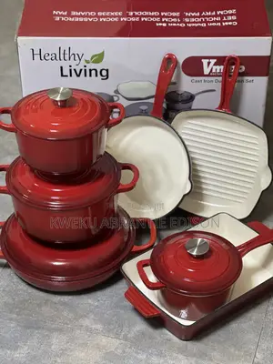 7-Piece Healthy Living Cast Iron Dutch Oven Set