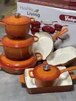 7-Piece Healthy Living Cast Iron Dutch Oven Set - 2