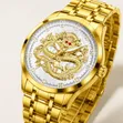 Gold-Tone Dragon Quartz Men's Watch - 1