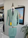Classic 2-Piece Turkish Double-Breasted Men's Suit with Belt - 2