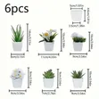 Set of 6 Artificial Plant Bonsai - 4