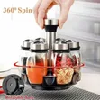 7pcs Rotating Spice Jar Set with Rack - 2