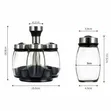 7pcs Rotating Spice Jar Set with Rack - 5