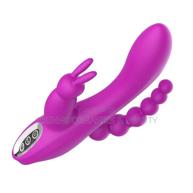 3-in-1 Rabbit G-Spot Vibrator with Anal Beads - USB Rechargeable - 1