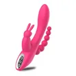 3-in-1 Rabbit G-Spot Vibrator with Anal Beads - USB Rechargeable - 2