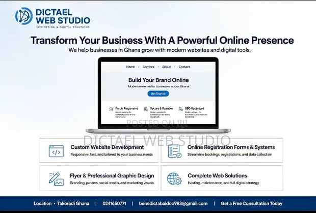 Professional Website & Flyer Design - Dictael Web Studio - 1
