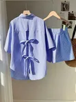 Ladies' A&D Casual Top and Shorts Set - 2