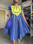 Blue and Yellow Smock Dress - 1