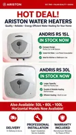 Ariston 30L Instant Water Heater - Made in Italy - 3